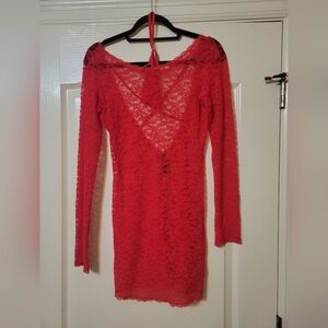 Victoria's Secret Red Lingere With G-string Panty